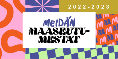 Meidän maaseutumestat 2022-2023 värikkäällä taustalla