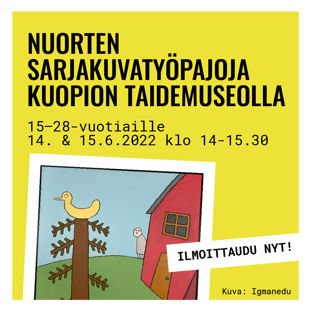 Ilmoittautumiskuvistus: Nuorten sarjakuvatyöpajoja Kuopion taidemuseolla
