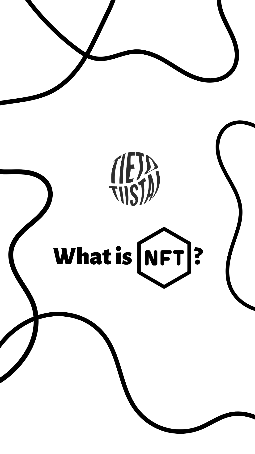 Kuvakaappaus instagramin tarinasivusta, joka on valkoinen ja jossa lukee "mikä on NFT"