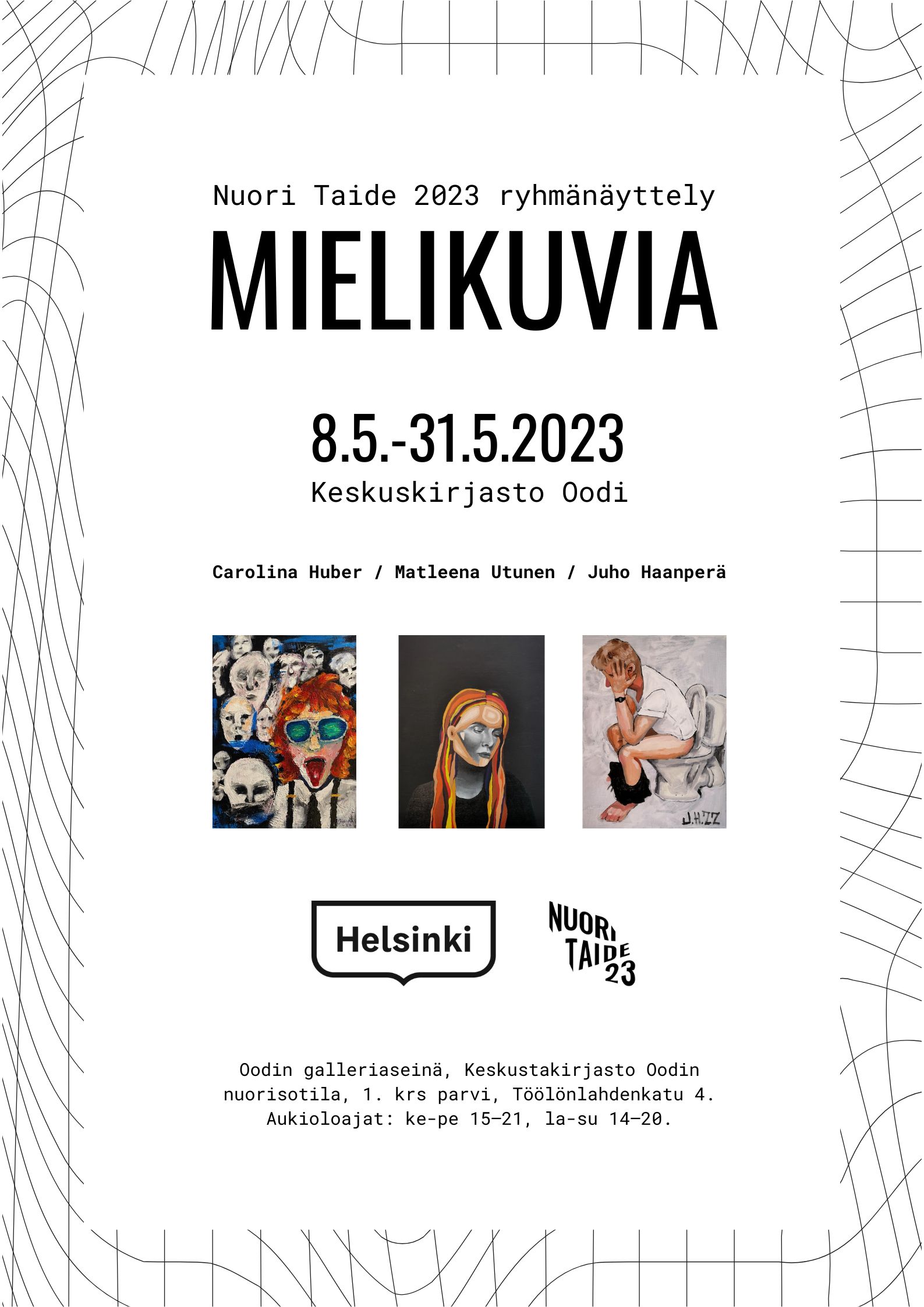 Oodi juliste Mielikuvia-näyttelyn julistekuva