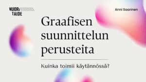 Vaalealla taustalla teksti Graafisen suunnittelun perusteita