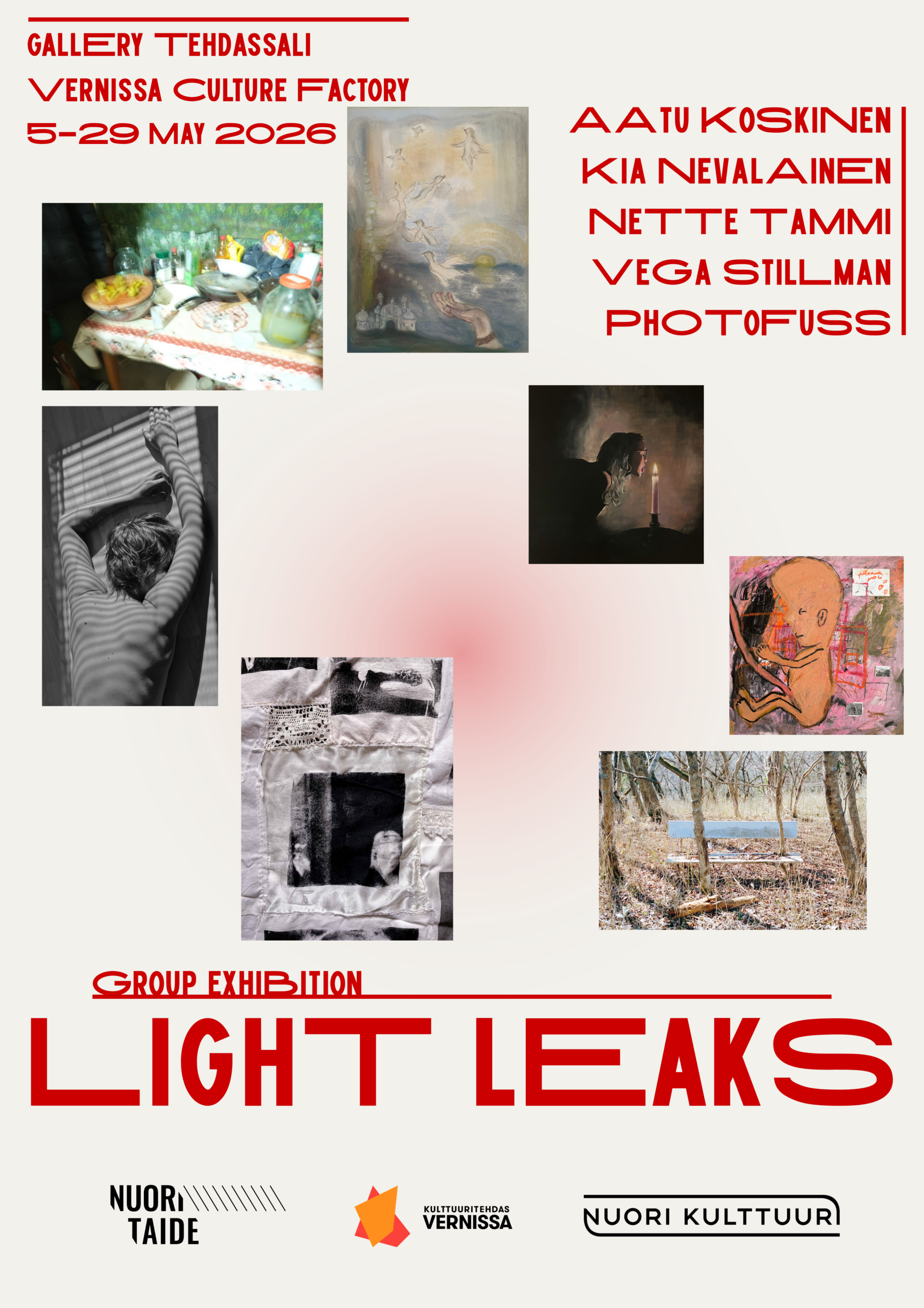 Light Leaks exhibition teksti ja 7 teoskuvaa näyttelyn taiteilijoilta